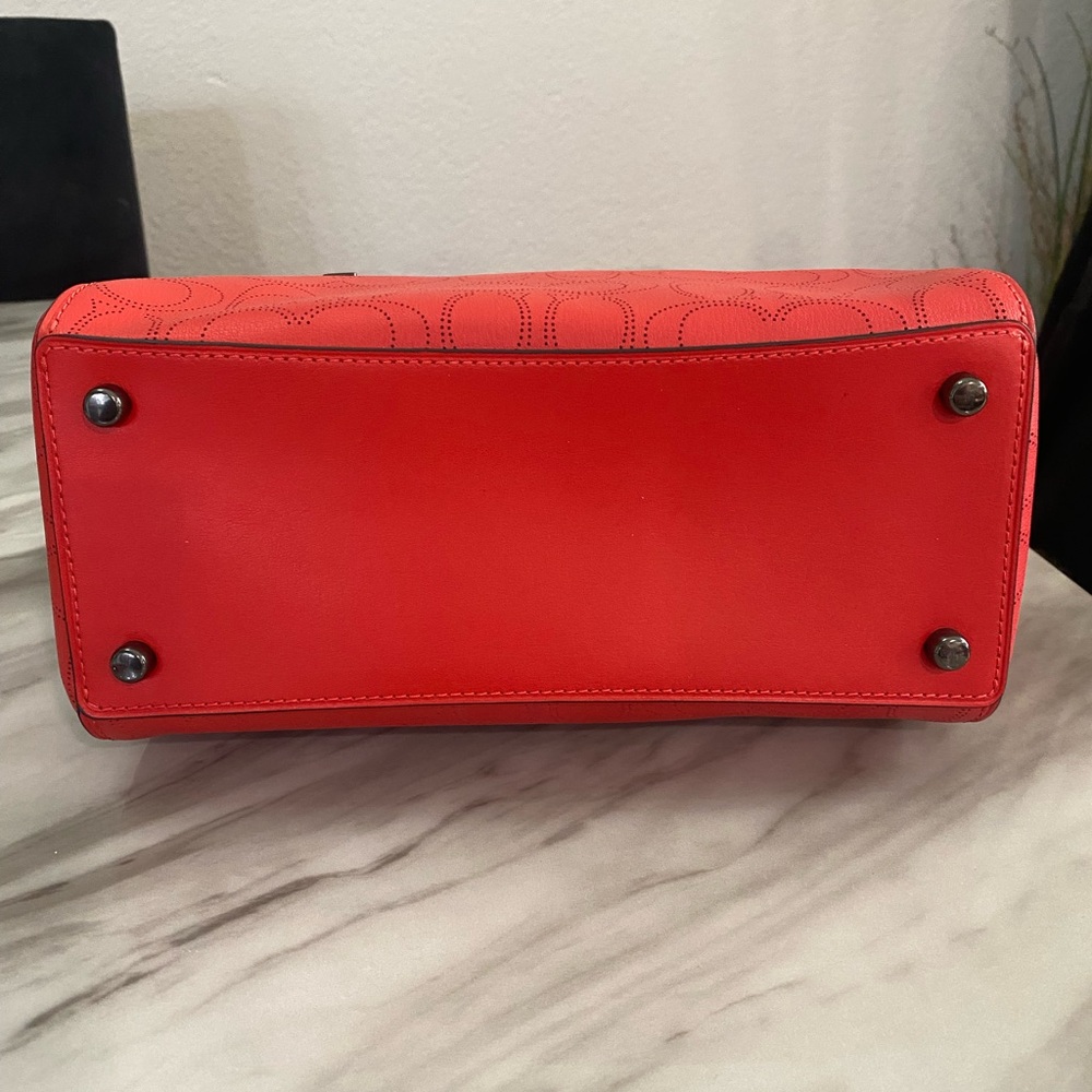 Coach Vibrant Red Satchel - Picture 3 of 6
